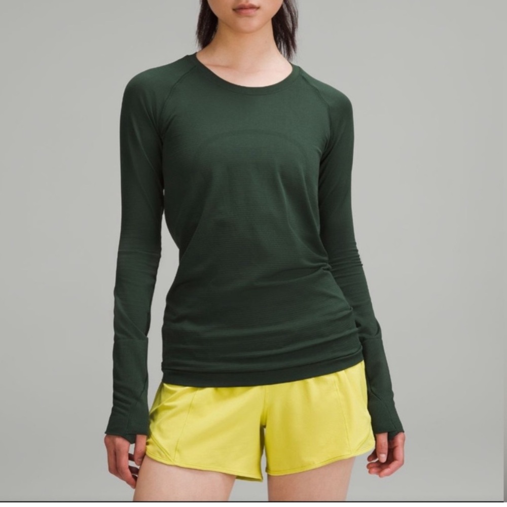 Lululemon Swiftly Tech Long Sleeve Green NEW Size 6